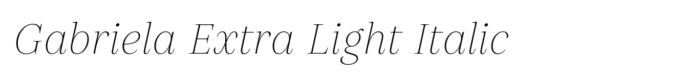 Gabriela Extra Light Italic
